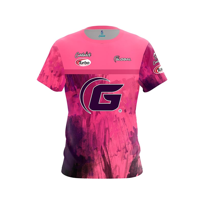 Nuova maglia da bowling Global G con pallino verde e sfumature, manica corta