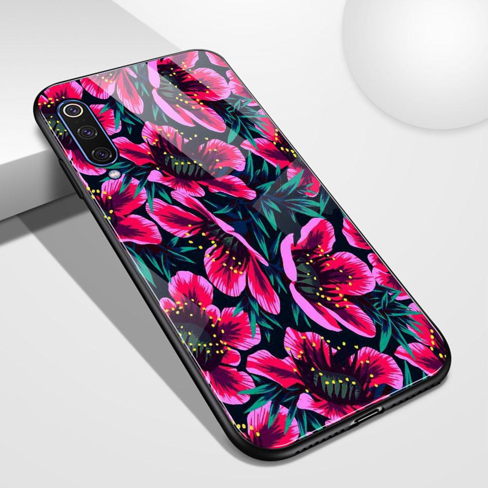 Чехол для Xiaomi 9 se, стеклянная задняя крышка, чехол Mix 3 с цветочной розой для Xiaomi mi 8 8se lite explorer mi 9 9se mix 2 2s 3 CC9