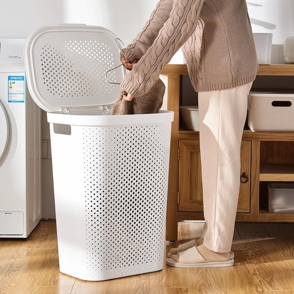 Japanese Style Dirty Clothes Basket Hollow out Laundry Basket Clothes Storage Basket  Household