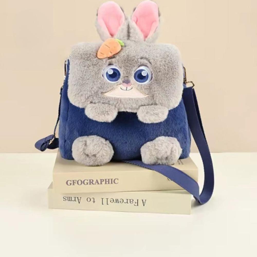 

Kawaii Zootopia 2 Judy Nick Plush Backpack Cute Double Sided Series Anime Bag Plush Bag Birthday Gifts