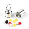 2Pcs Aluminum Alloy Keychain Pill Holder Waterproof Mini Medicine Bottle  Outdoor Travel