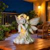 M-Modern-Solar Garden Outdoor Statues Lights,Resin Angel Figurine Light For Patio,Yard,Lawn Ornament,Unique Gifts And Yard Decor