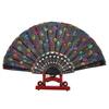 Chinese Fan Decorative Stand Handy Fan Display Holder Bamboo Folding Fan Stand(Dull-Red)