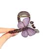 New Retro Embroidery Butterfly Hair Claw Women Girls Elegant Hair Grab Clip Back of Head Half Tie Shark Clip Styling Accessories