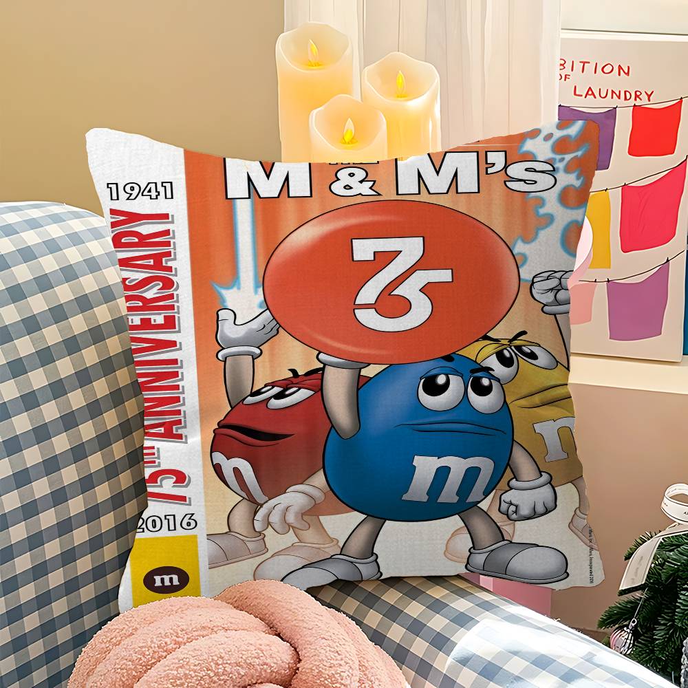 

Конфеты M-MS C-Шоколад M&M S Подушка Аниме Подушка Диван-кровать Наволочка для изголовья Подушка-чехол 45x45 см Мода 12x12Inch