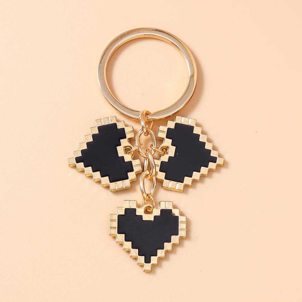 Cute Enamel Love Heart Key Chain Women Girls Key Ring Pendants for Handbag Decor DIY Handmade Key Holder Jewelry Gifts