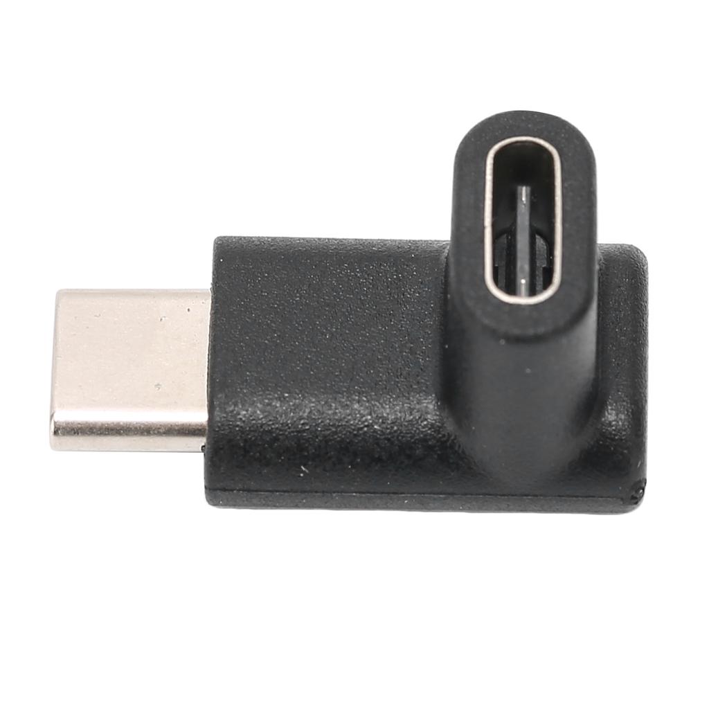 90 Grad Auf Ab Typ C Adapter Tragbar Stabil Stecker auf Buchse Adapter zum Laden Daten Video Schwarz