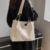 Large-capacity textured bag women's new fashion tote bag simple student class commuting shoulder bag