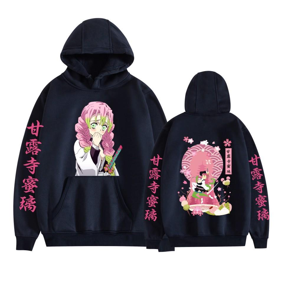 Kanroji Mitsuri Japonské Anime Mikina Svetr Unisex Podzim Zima Fleece Streetwear Topy