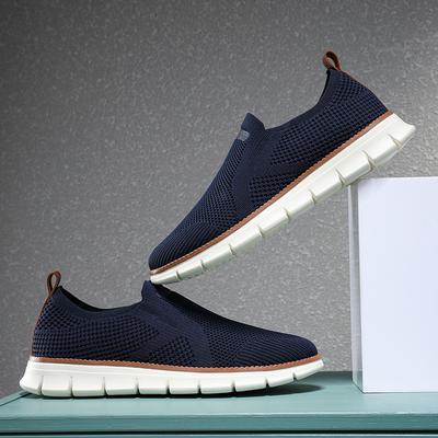 Nouvelles Chaussures Plates d'Été pour Homme Chaussures Décontractées Mocassins Respirants Plateforme de Marche Maille Mode Sport Chaussures Vulcanisées Tenis Masculino
