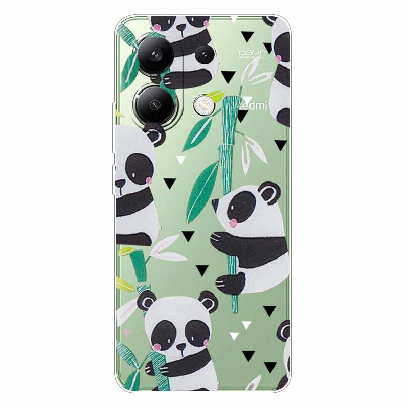 For Xiaomi Redmi Note 13 4G Case TPU Clear Soft Cute Girl Paint Cover For Redmi Note 13 4G Case Note13 Transparent Silicone