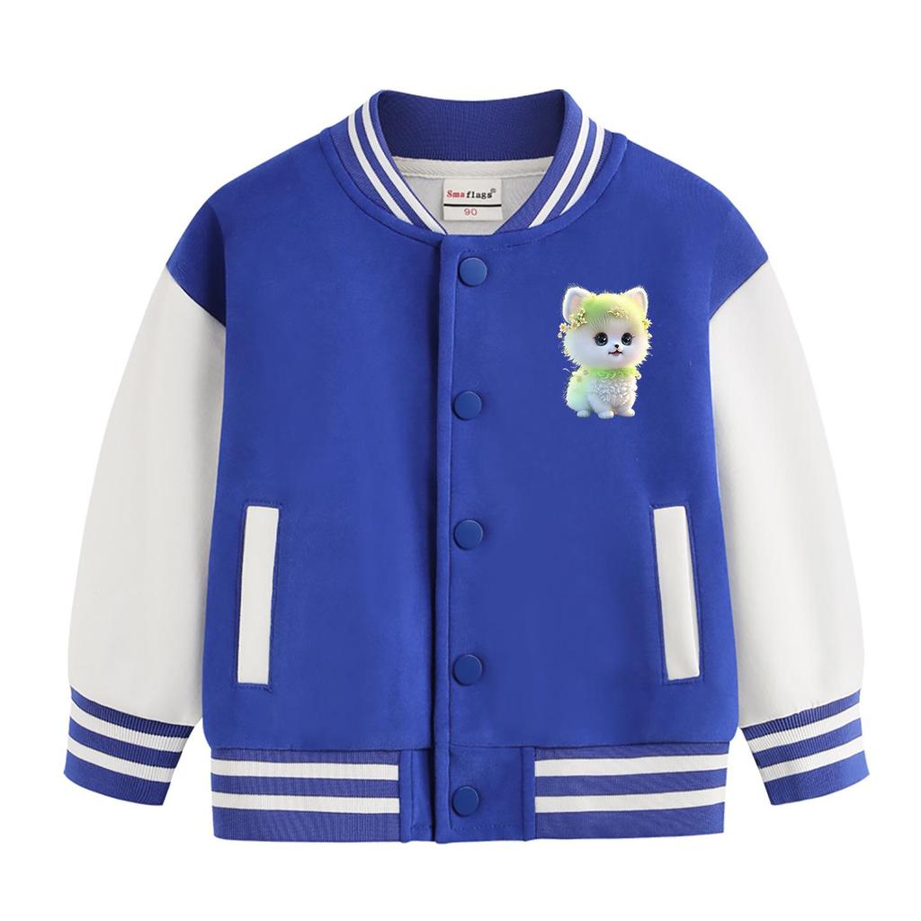 Girls’ Fashionable Baseball Jacket – Spring/Autumn Style