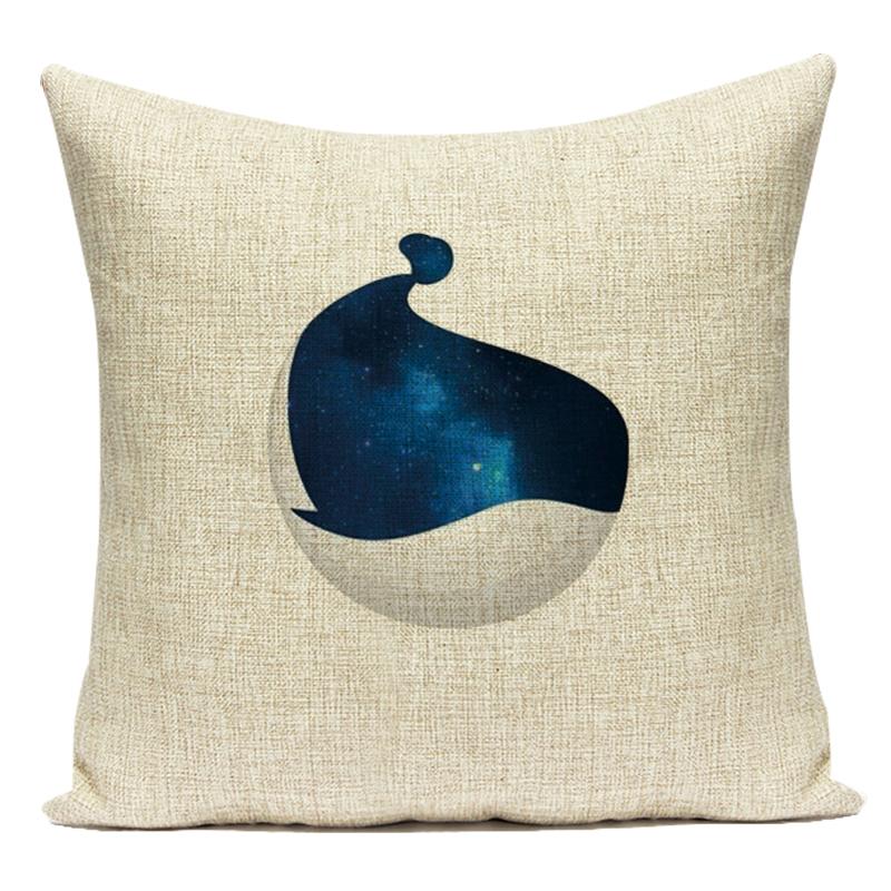 Cute Animals Fishes Decorative Throw Pillows Case Square Sofa Home Seat Cushion Cover for Home Living Room Decoration