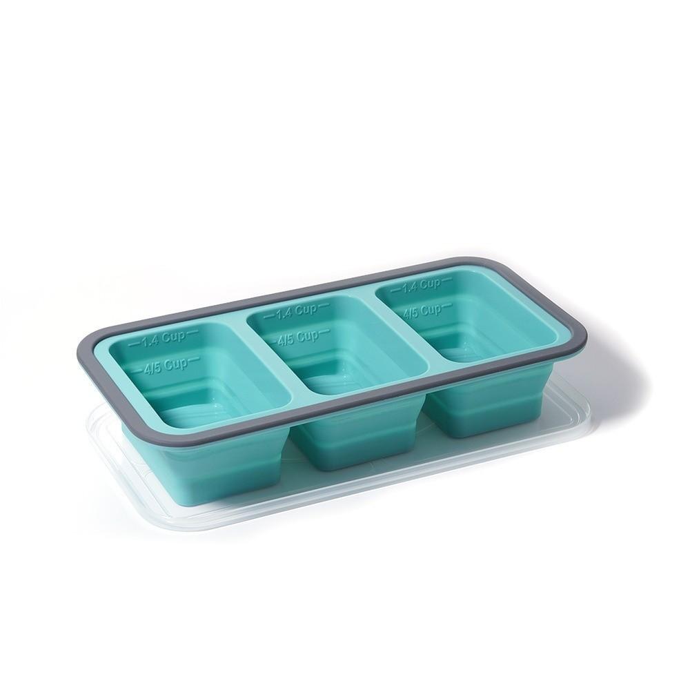 Reusable Silicone Freezer Tray with Lid Soup Cubes Tray New Silicone Freezer Mold  Freezer Use
