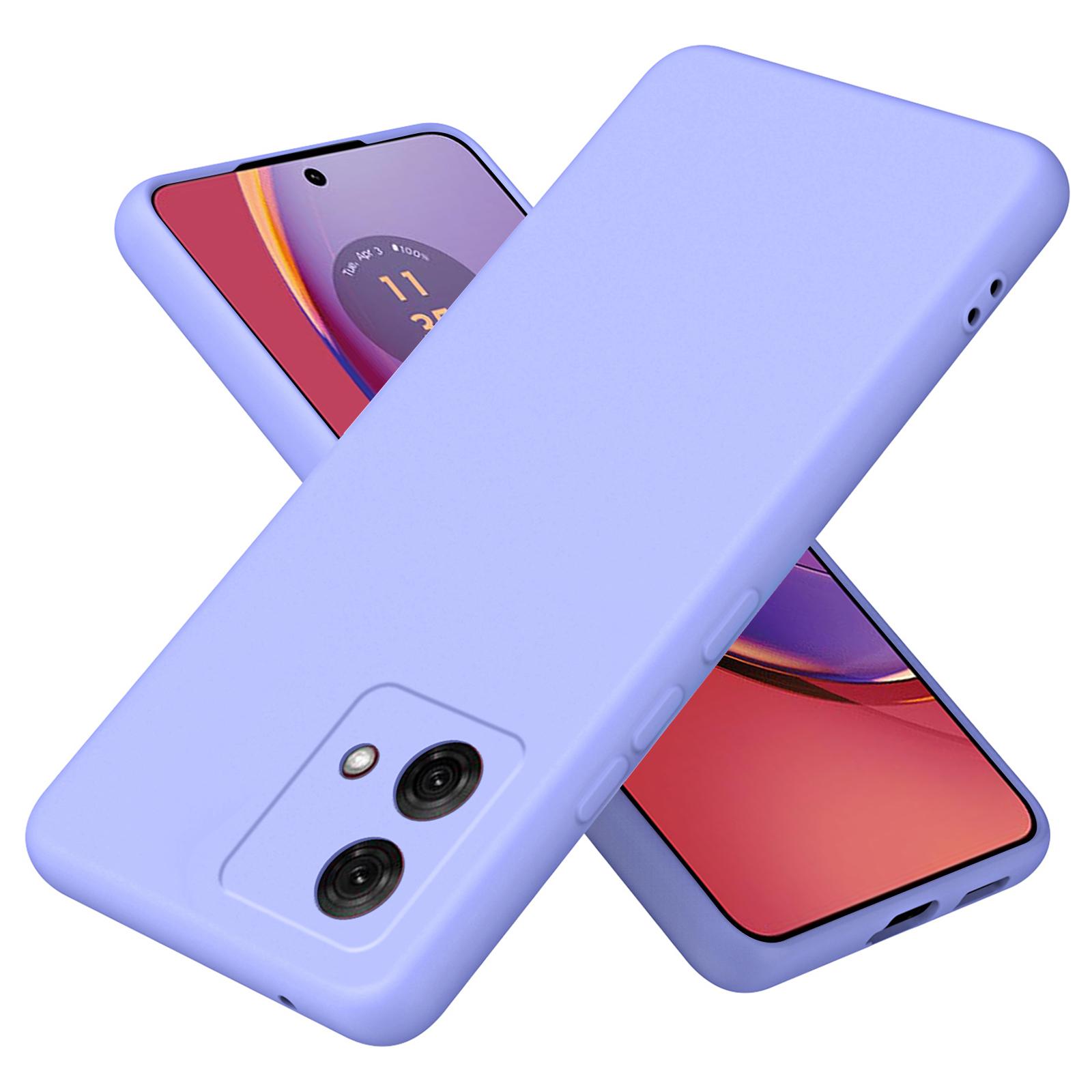 

For Motorola Moto G84 5G Case 2.2mm Rubberized Fingerprint-free TPU Cover Purple