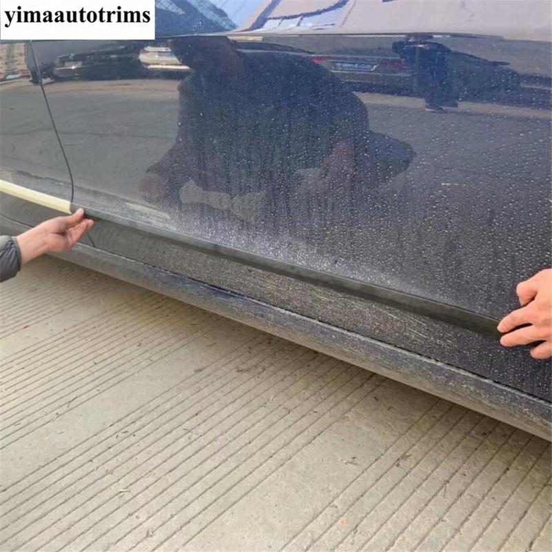 Car Side Door Body Molding Strip Anti-scratch Protector Cover Trim Fit For Tesla Model 3 2018 - Chrome Exterior Accessories