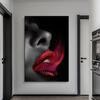 1pc Black Women and Red Lip Poster African Women Portrait Canvas Prints Wall Art Pictures For Living Room Artwork Pictures