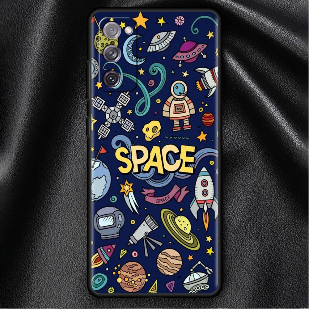 Case For Samsung Galaxy S20 FE S22 Ultra S21 Plus Luxury Soft Phone Case S10 S9 S8 S10e S7 Silicone Funda Space Cool Astronaut
