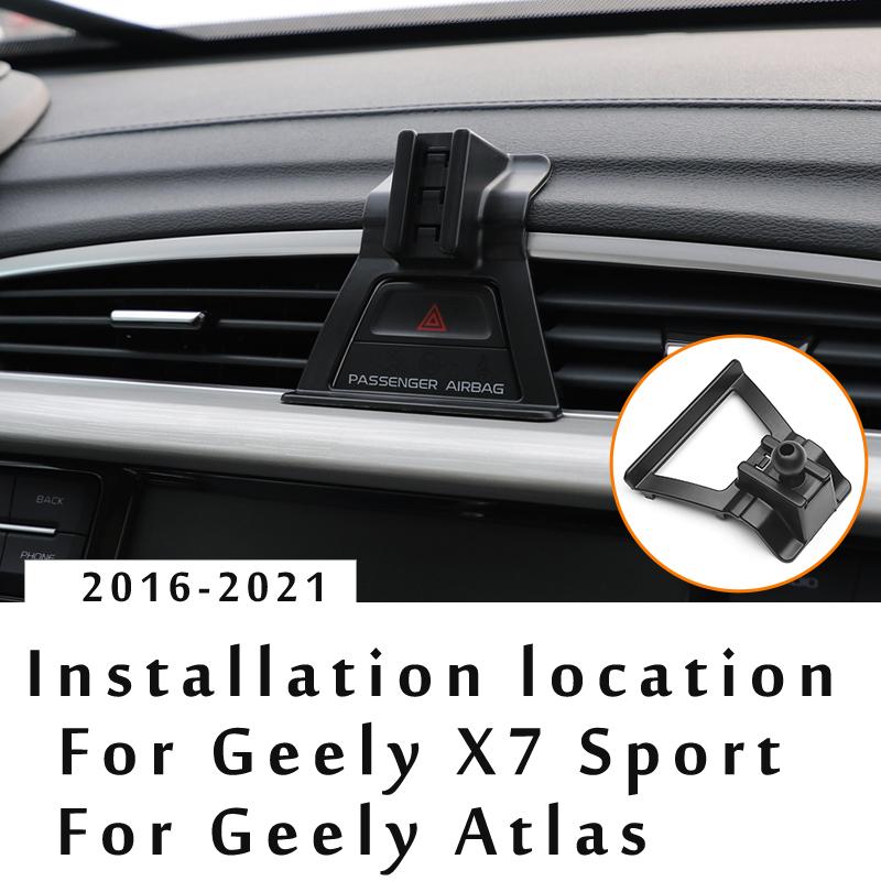 Car Phone Holder For Geely X7 Sport Atlas pro 2018  2022 Car Styling Bracket GPS Stand Rotatable Support Mobile