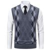 Men S V Neck Slim Fit Fleece Pullover Knit Vest