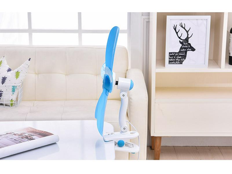 Jiapeng Kompaktowy wentylator stołowy z klipsem - Energooszczędny wentylator letni do akademików i biur