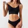 No Seamless Steel Ring Women Sports Bra Panties Bra Set Ladies Yoga Running Underwear Bra Suit Women Sleeping Bra Set Plus Size