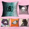 Game R-RainbowsS-S Six Anime Celebrity Merchandise All-Match Printed Pillow Case Sofa Car Office Room Decoration Protector