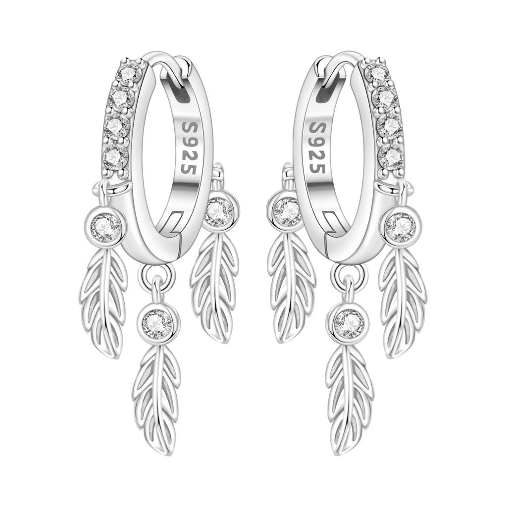 Orstarry 925 Silver Sparkling Wings Earrings Original Jewelry Drop Earrings Women Jewelry Party Trendy Anniversary Gift