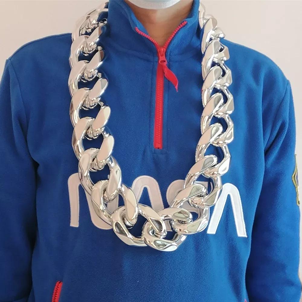 Pārspīlēta Liela Izmēra Kubas Ķēdes Kaklarota
