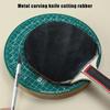 Bordtennis Gummi Roterende Skæremåtte Sæt DIY Skæreværktøj Med Skærekniv Ping Pong Ketsjer Klæbe Tilbehør Holdbart