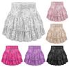 Nieuwe Spice Girl Kralen Rok Dames Herfst Pailletten Sexy Korte Rok Effen Kleur Geplooide Rok