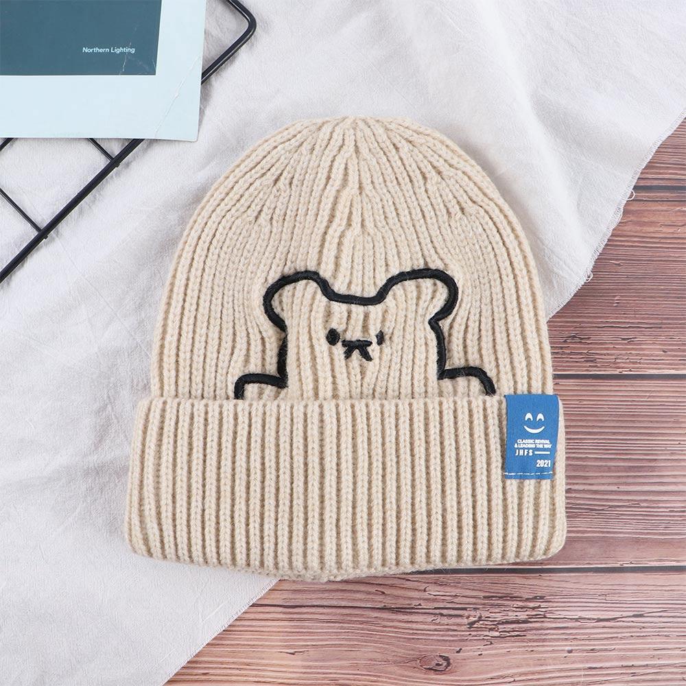 Cute Girl Stripe Skullies Autumn Winter Wool Hat Knitted Hat Women Beanies Korean Style Caps