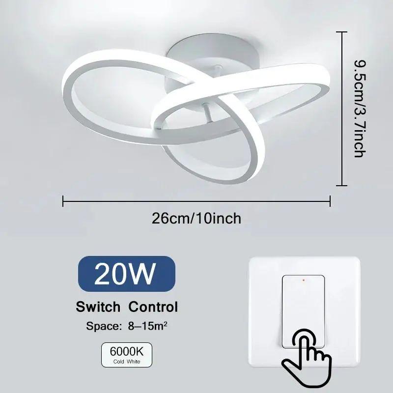 Modern Ceiling Light Household LED Pendant Light Three Color Light Bedroom Light Surface Installation 220V Restaurant Light