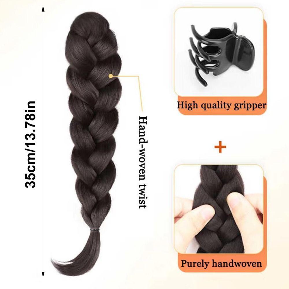 Lange Synthetische Perücke Pferdeschwanz Flauschige Perücke Haarspange Pferdeschwanz Haarnadel für Frauen Haar-Accessoires