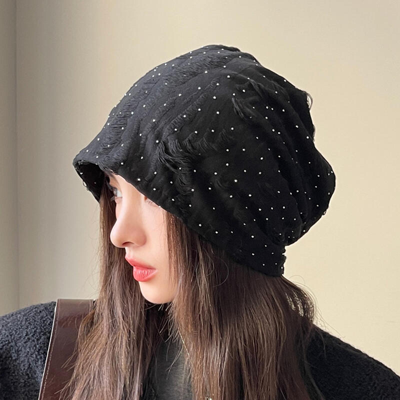 Вязаная шапка-бини в винтажном японском стиле выше gray