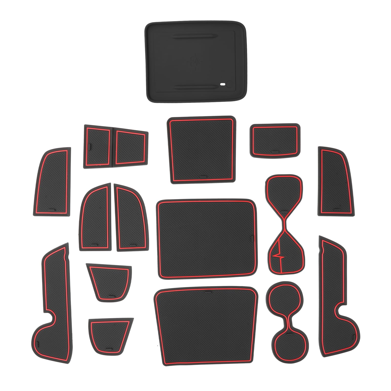 

GAFAT Резиновые коврики в карманы дверей Силиконовый лоток для центральной консоли для Honda Vezel Late Коврики для салона Honda для и Детали для тюнинга Vezel (15 шт.) & (1