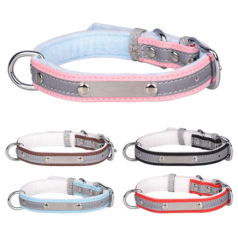 Pet Collar Reflective Dog Collar Soft Warm Cat Collar Dog Traction Rope