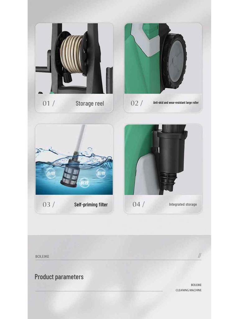 Portable High-Pressure Car Wash Machine - Household Cleaning Pump