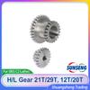 2 szt. Wysokie i niskie metalowe koło zębate przekładni T29xT21&T20xT12 SIEG C2&C3-014G/024G JET BD-6 Tokarka metalowa Koło zębate podwójne wału głównego