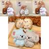 Jinnew Cute Animal Plush Keychain With Magnetic Pair For Bookbag And Gift Use