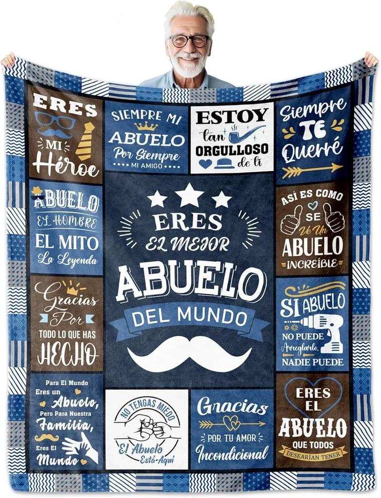 1 Stück Geschenk für Papa Dünne Decke zum Vatertag Jubiläum Geburtstag Muttertag für Mama Frau Schwester Oma Abuela Weicher Überwurf