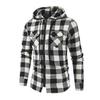 Felpa con cappuccio da uomo autunno primavera Stampa scozzese a colori a contrasto con coulisse con cappuccio manica lunga chiusura con cerniera tasche cardigan cappotto primaverile da uomo di media lunghezza