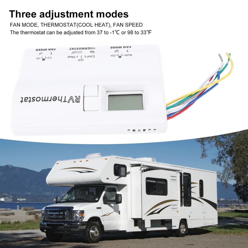 RV Digital Thermostat 3 Adjustment Modes Heating Cooling Wall Mounted Thermostat 83303362 for 8330-336, 8330-337, 8330-338