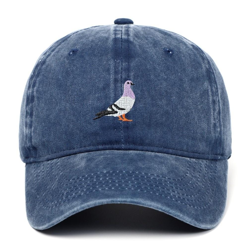 Pigeon Embroidery Pattern Baseball Cap Casual Sunscreen Hats Fashion Baseball Hats All Seasons