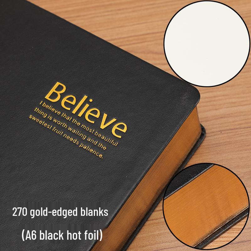 Bardzo gruby retro europejski skórzany notatnik-planer