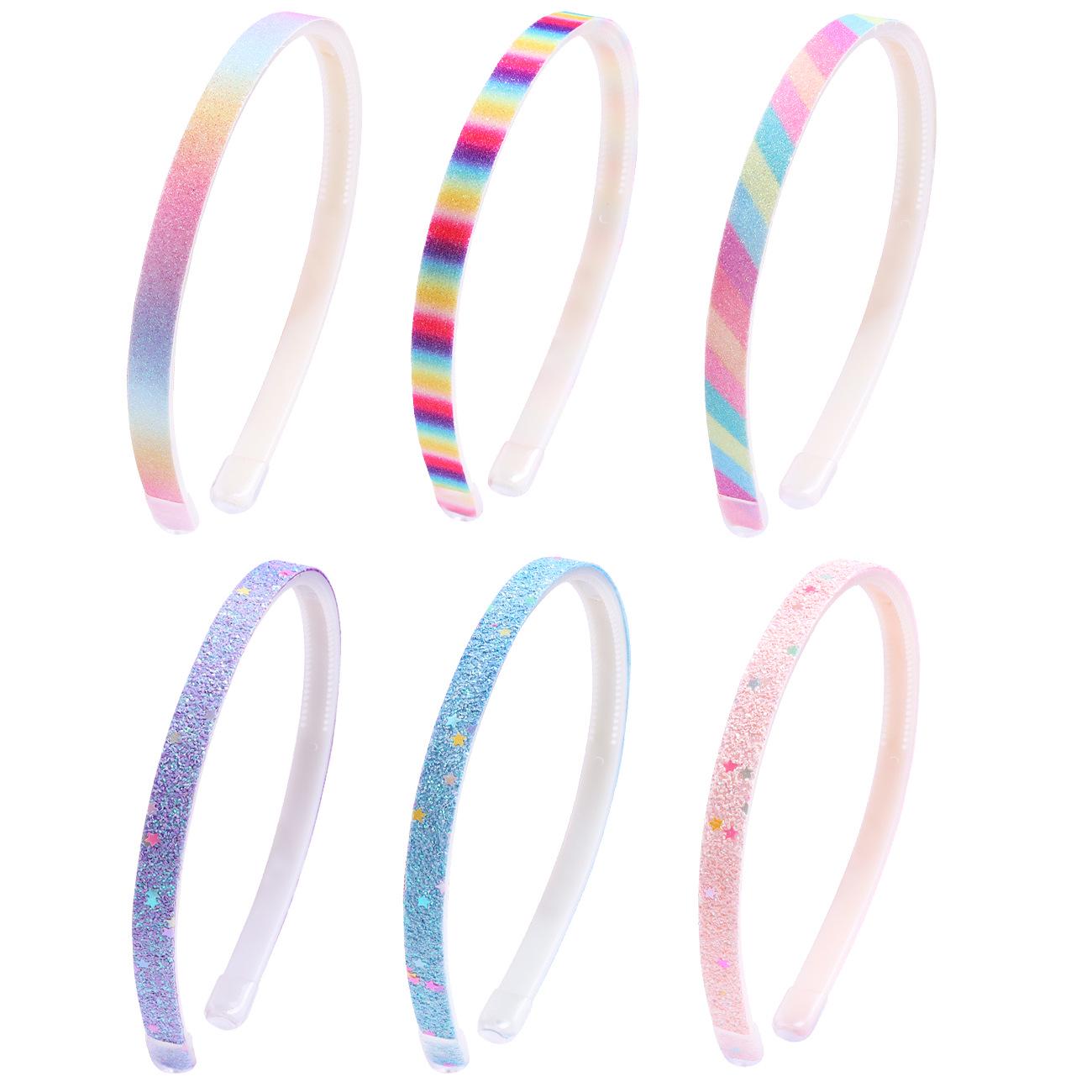 Children s Cute Cartoon Love Glitter Fabric Hair Accessories Set