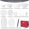 Bone China Pure White Underglaze Bowl & Plate Set - Household Porcelain Tableware, Gift Boxed
