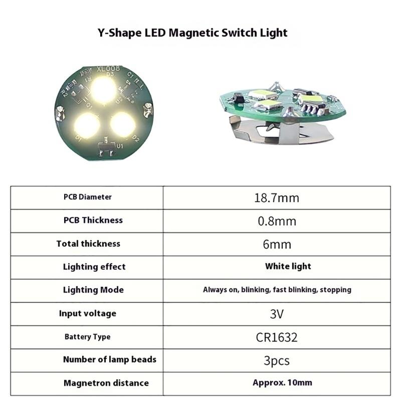 Energy Efficient 3V LED Light Board with Magnetic Switches for Cabinet and Drawer Illumination for Electronic Hobbyists