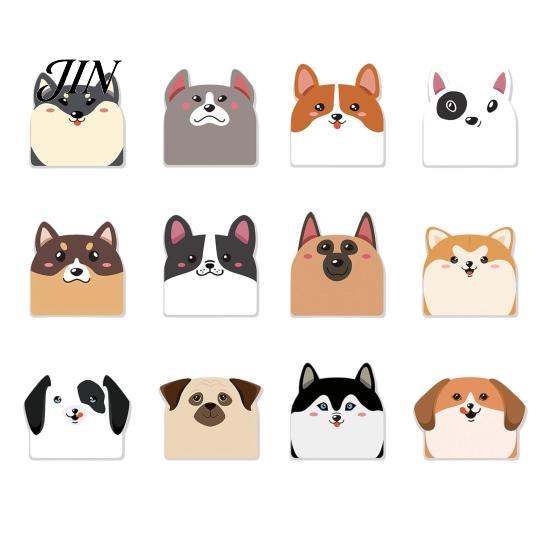 Paper Memo Pads 12Pcs/Set Cartoon Animal Self-Stick Note, 30 Sheets/Pad Self-adhesive Note Pad, Cat Pattern Notes Super Sticking Power Post
