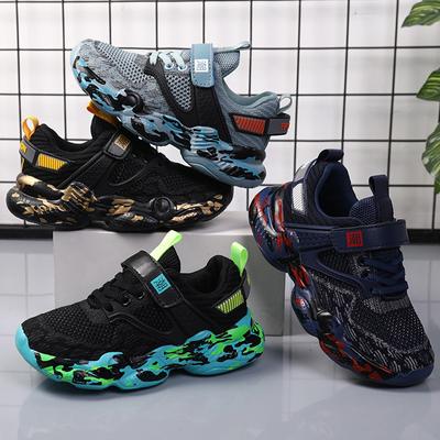 28-40 Children's Anti Slip Wear-resistant Fashionable Trend Low Cut Outdoor Flying Woven Sports and Leisure Shoes Sneakers